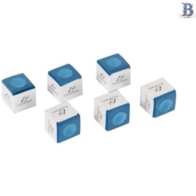 All-Inclusive Billiard Chalk Set - 6 Pre-Hallowed Cubes for Cue Tips, Blue/Green
