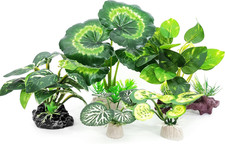 5 Pack Tall Aquarium Plants - Realistic Silk Fake Plants for Fish Tank Decor