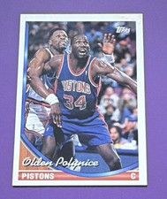 Topps 1993-94 Olden Polynice #48 Detroit Pistons Basketball Card