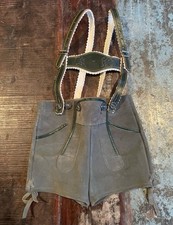 Boy s Lederhosen Vintage Leather Suede Shorts Authentic German Made