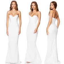 NWT NOOKIE Love Affair Gown White Bridal Sweetheart Fishtail XS FLAW