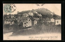 Old postcard Orival, Roches et Hamlet sur la road d ?Elbeuf a Oissel 1905
