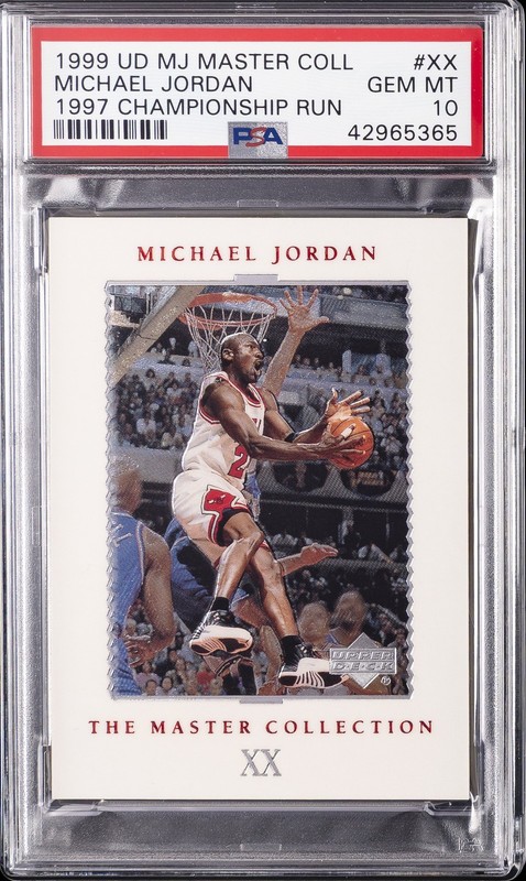1999 UD MJ MASTER COLLECTION 1997 CHAMPIONSHIP RUN MICHAEL JORDAN #/500 PSA 10