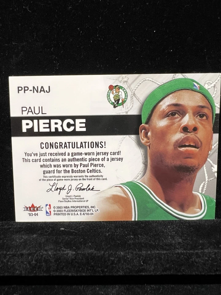 2003-04 E-X Paul Pierce X - Net Assets Game-Used MEM #PP-NAJ Relic Card - Image 2 of 2