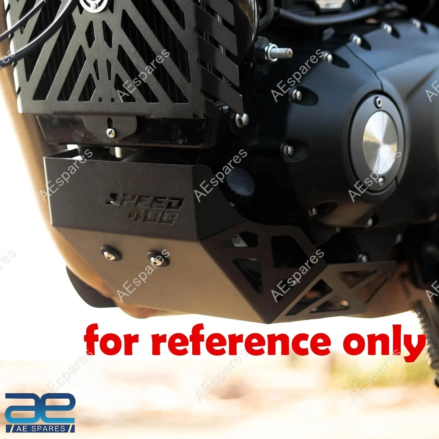 Engine Sump Guard Base Skid Plate Black Compatible With Triumph Speed 400 view 3
