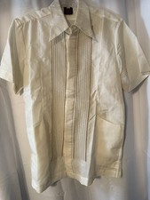 Vintage 70s Barong Tagalog Button Up Size Mens Large Sheer Original Philippines