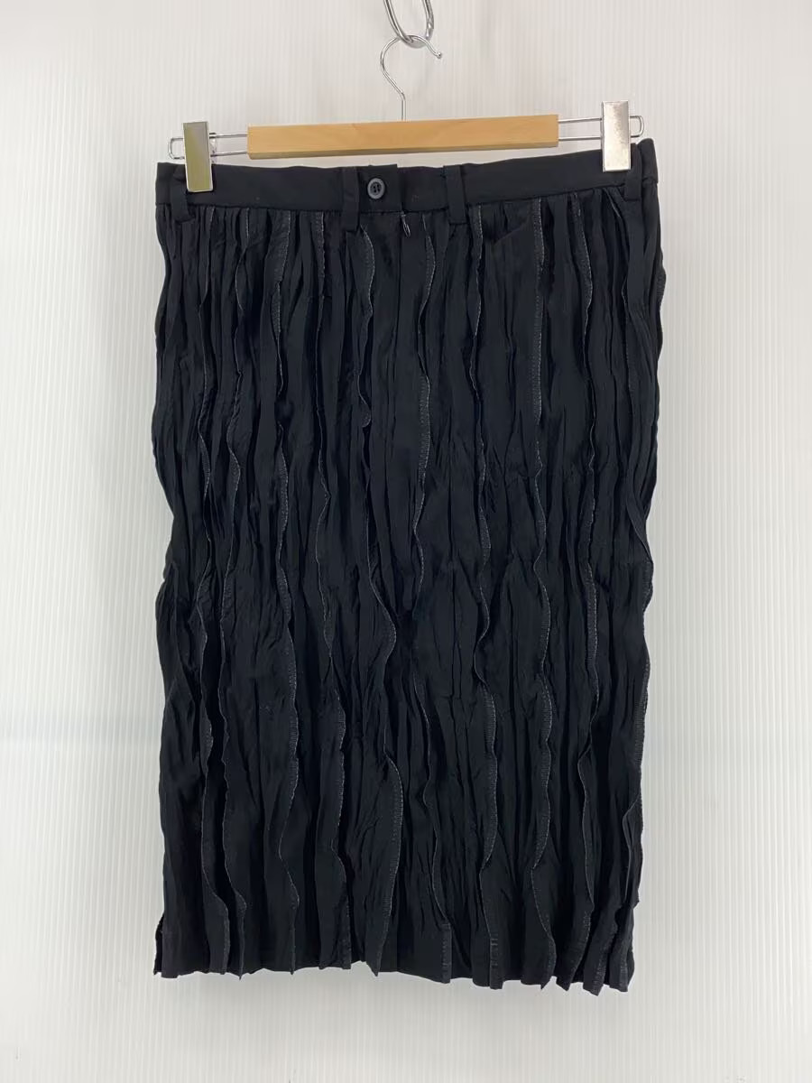 ISSEY MIYAKE Pleated Skirt 2, Polyester, Black, Solid Color, IM12FG964
