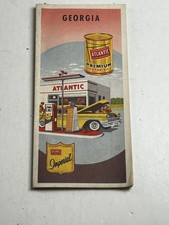 1959 Atlantic Gas Station Road Map Georgia 19...