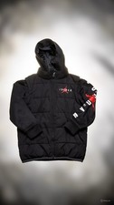 Jordan Therma-FIT Boys Hooded Full Zip Puffer Jacket Black 5-6Y Pockets Logo