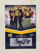 MYLES HINTON 2024 ONIT Michigan Football On Card AUTO # 18/50 Autograph