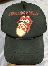 Very Rare MASTERMIND Rolling Stones Snap Back Trucker's Hat Skull And Bones Logo