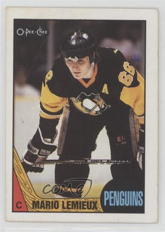 1987-88 O-Pee-Chee Mario Lemieux #15 HOF 0m8b