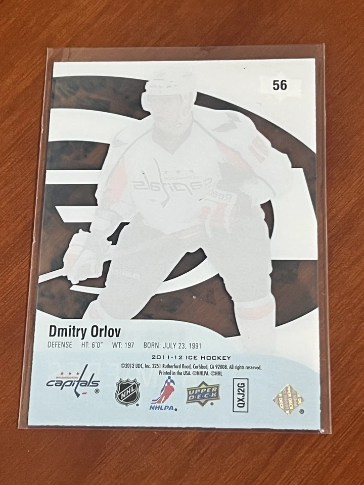 Dmitry Orlov Rookie (#'d /1999) 2011-12 Upper Deck Ice Premieres Acetate #56 NM - Image 2 of 3