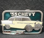 XA07105 GREAT VINTAGE 1970s ***'55 CHEVY*** AUTOMOTIVE ADVERTISEMENT BELT BUCKLE