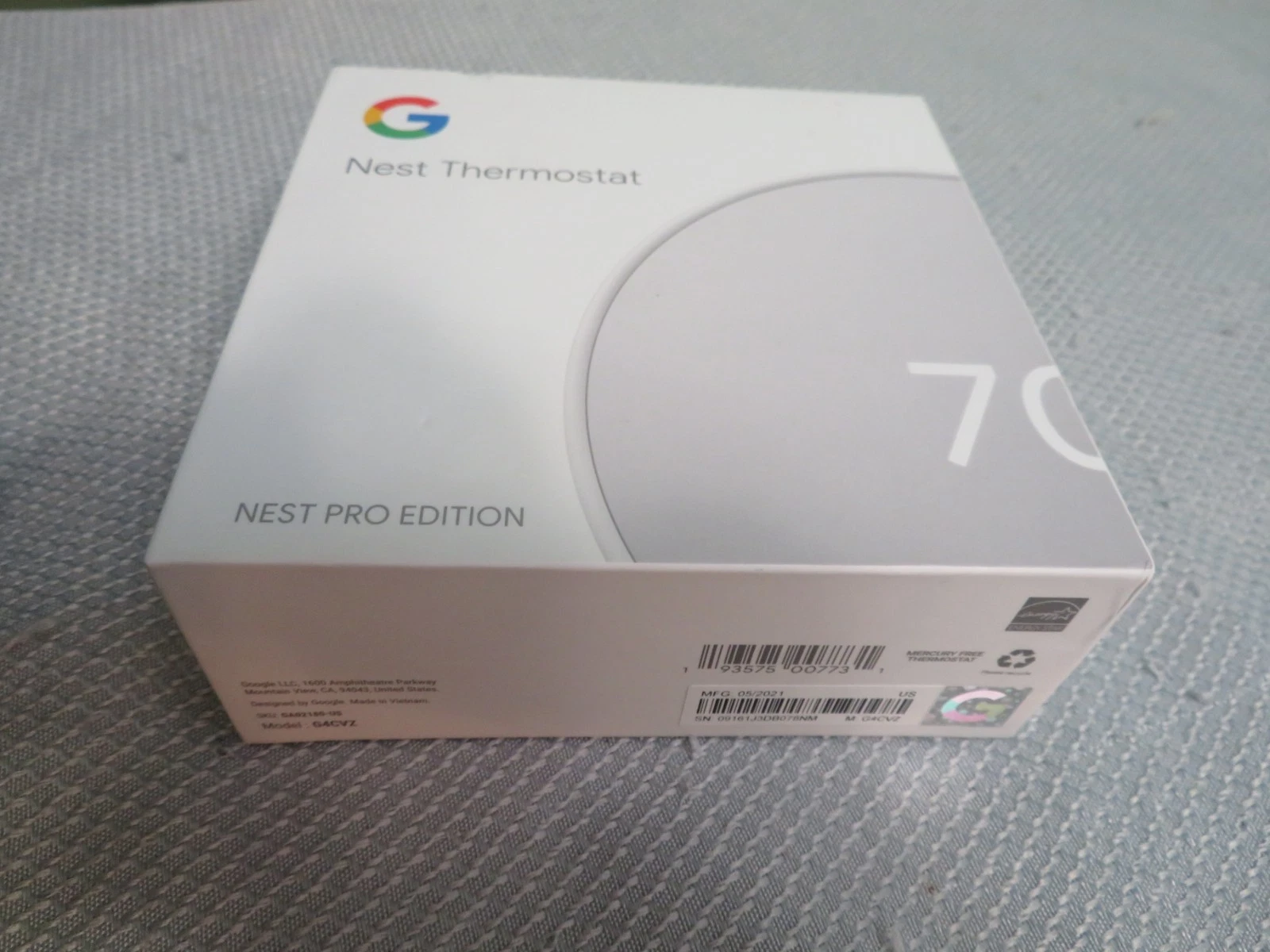 Google Nest Programmable Smart Wi-Fi Thermostat - White (GA02180-US)