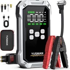 Car Jump Starter with Air Compressor, 8000A 150PSI Jump Starter Pack (All Gas/10