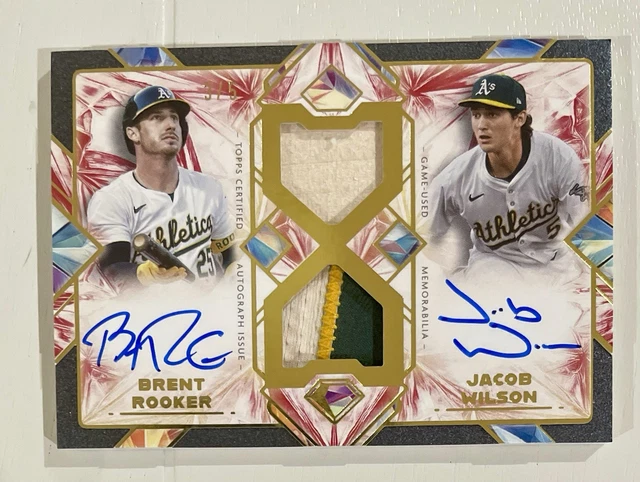 Jacob Wilson & Brent Rooker 2025 Diamond Icons Dual Player Autogramm Relikt #/5