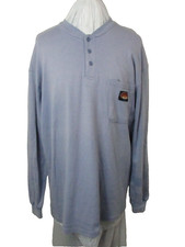 RASCO FR Men's Work Blue Flame Resistant Long Sleeve T-Shirt Size XL