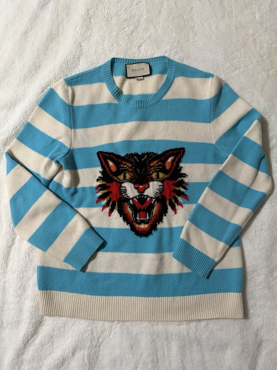 Gucci Angry Cat Striped Sweater 2017 | eBay