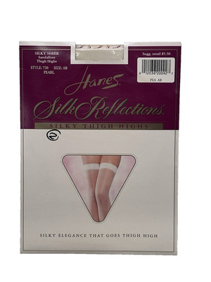 Hanes Silk Reflections Silk Sheer Thigh Highs Sandalfoot Style: 720 Size: AB