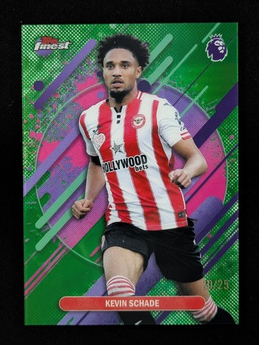 2025-26 Topps Finest EPL KEVIN SCHADE 20/25 Green Refractor Rare Brentford #219