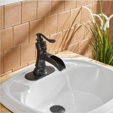 BWE 6556-ORB Bathroom Faucet Oil Rubbed Bronze Waterfall; Single Handle B594