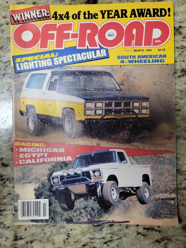 Off-Road Magazine March 1984 Military Chevy Trucks Monster Truck Pulls Offroad