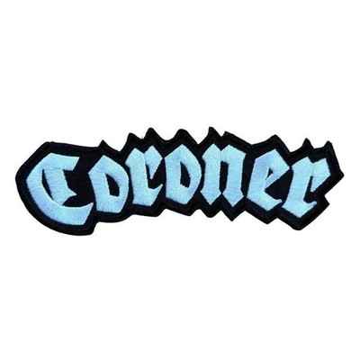 Coroner Patch · Text Logo Cut Out (12cm x 3cm) Band Aufnäher · Offizieller Merch