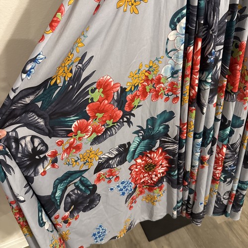 $1090 Badgley Mischka Floral HalterTop Empire Waist Grommet Maxi Designer- SZ 16 - Picture 7 of 16