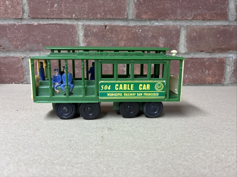 Vintage Friction Toy Cable Car San Francisco 504 Railway 1950’s
