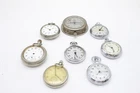 T x8 Vintage Manual Wind Gents Pocket Watch Not Working Inc Waltham, Smiths Etc