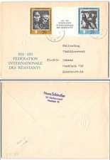 German Democratic Republic #1680-1681 to Liechtenstein, 1971