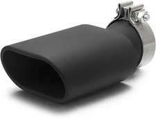 Square Exhaust Tip 3" Inlet, Black Coating Rectangle 3.0inch Black Coated