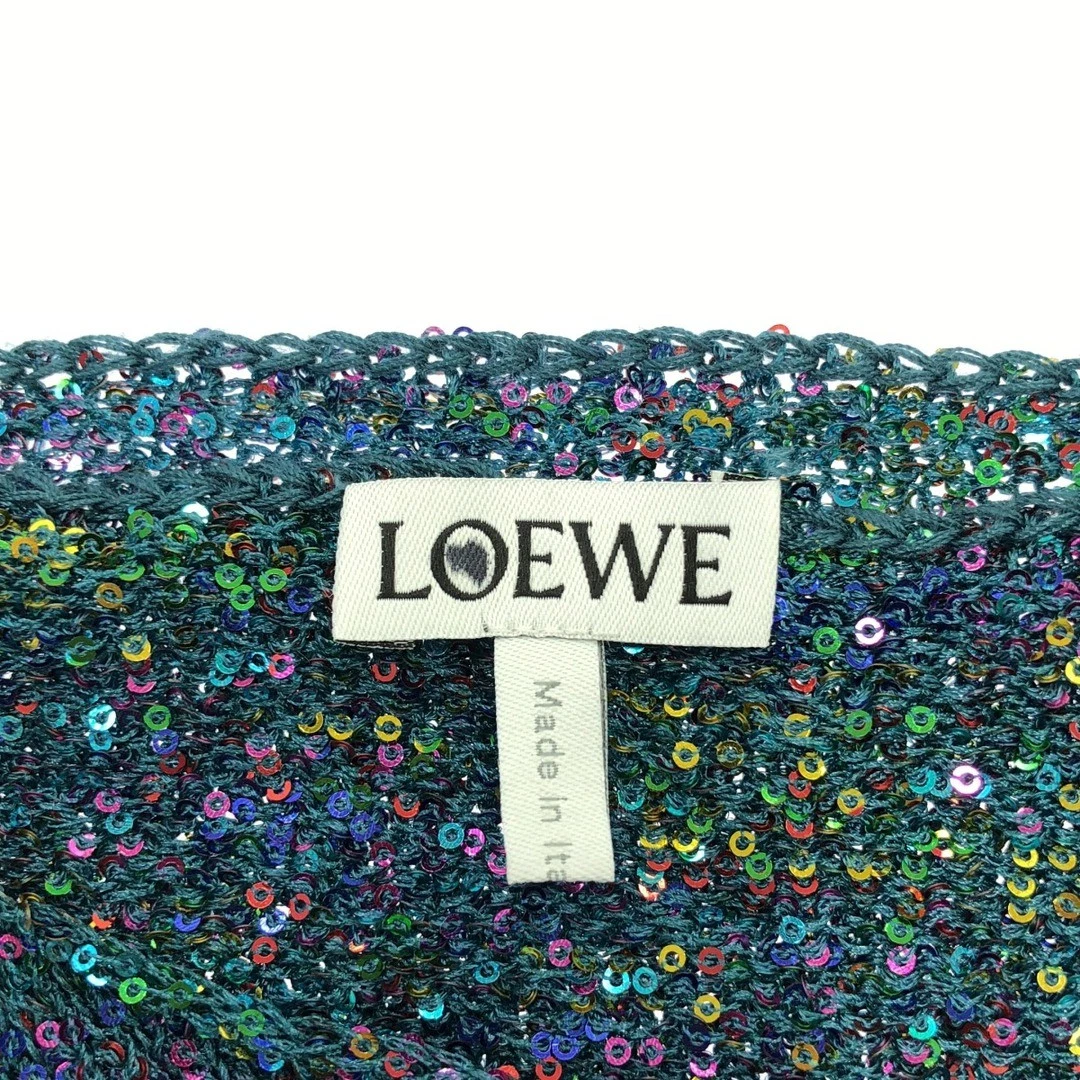 Abito lungo in maglia con paillettes LOEWE 21SS S540Y14K51 verde S usato0