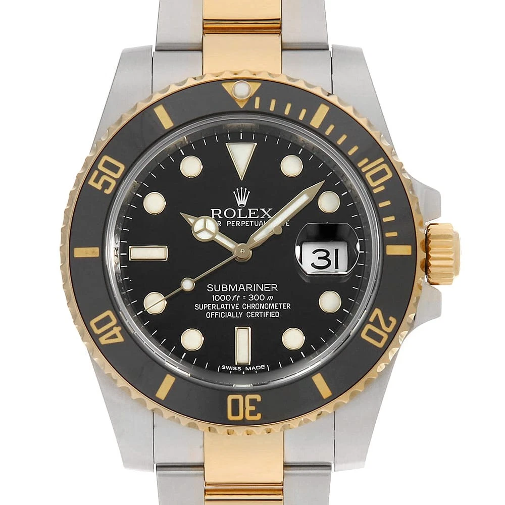 Rolex — ROLEX SUBMARINER Date 116613LN black V Number second hand mens