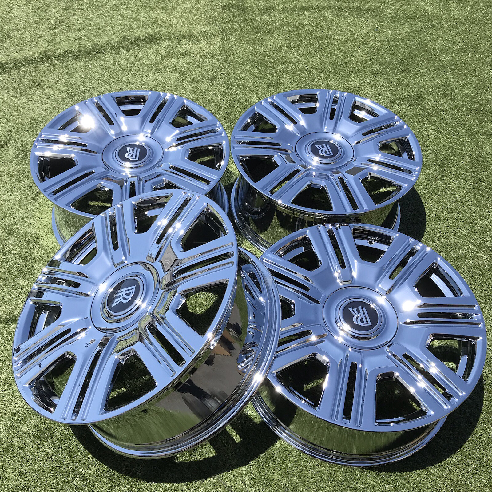 22" ROLLS ROYCE CULLINAN RIMS CHROME RARE SET OEM FACTORY WHEELS STOCK GENUINE 
