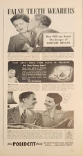 1944 Polident Denture Cleanser Vintage ad False teeth wearers