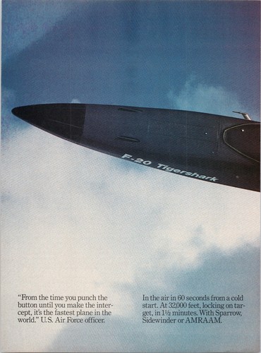 Northrop F-20 Tigershark Fighter Vintage 2 Page Print Ad 1985 - Picture 2 of 7