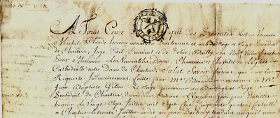 1764 Chartres Lawyer HOREAU, BAUDIER And LESAGE, LESIMPLE, MERCELOT De LA ROCHE