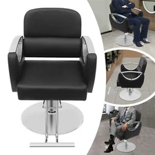 Black Hair Salon Chair Heavy Duty Hydraulic Barber Chair Hair Styling Chair Spa