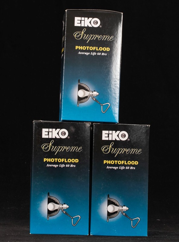 Eiko PhotoFlood 500 Watt 120 Volts Set of 3