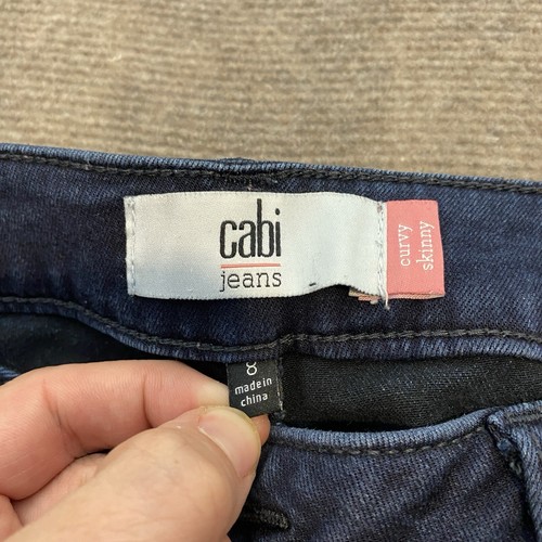 Cabi Jeans Women's Size 8 Curvy Skinny Distressed Stretch Blue Denim - Picture 7 of 15