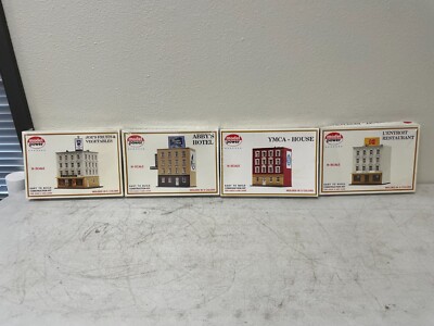 (4) Model Power YMCA-HOUSE ABBY'S HOT 1536/1535/1532 N Scale, Apartment House