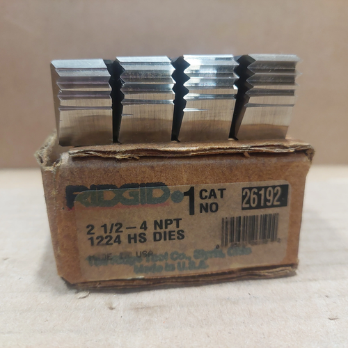 Ridgid 26192 2 1/2" 4" NPT 1224 Pipe Threader HS Dies NOS New eBay