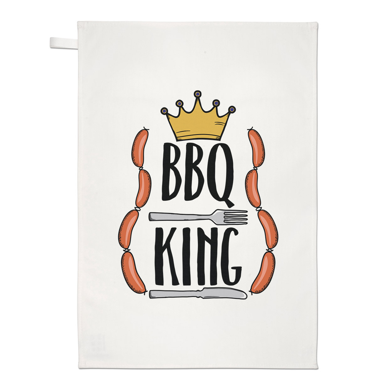 BBQ King Tea Towel Dish Cloth - Dad Father's Day Cooking Chef
