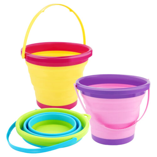 Beach Bucket Toy Folding Collapsible Bucket Gardening Tool Outdoor Kids Summer