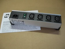Hammond Manufacturing 1581H4 Relocatable Power Strip, 230VAC, 10A, 4 Outlets