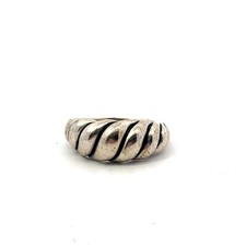Sterling Silver 8.8 mm Twisted Band Ring