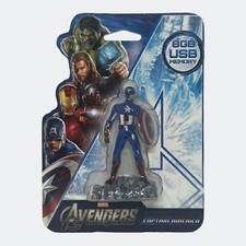 Marvel Avengers Captain America 8GB USB Type-A Memory Stick, 2012 - Brand New