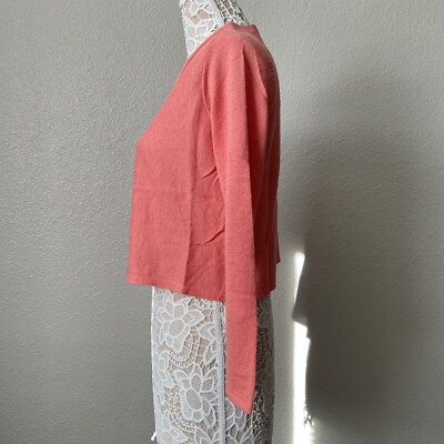 Robe En Lin Orange J.Jill Sans Manches + Cardigan Assorti - Taille XS, Occasion TBE